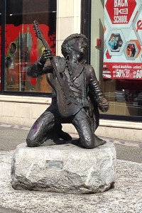 Statue of Jimi Hendrix, unveiled in 1997